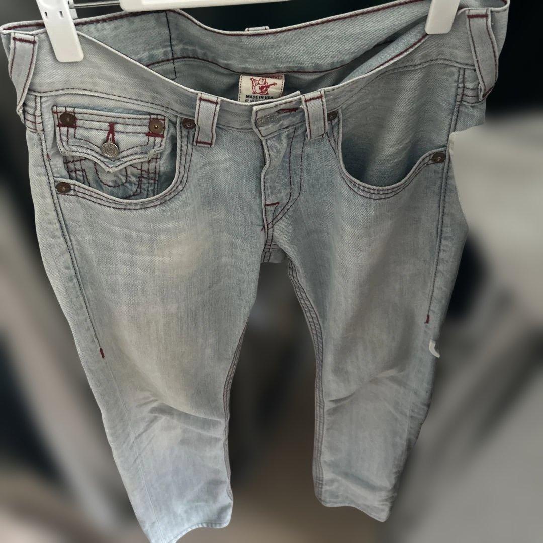 j*n様 True religionデニム赤ステッチ サイズ27 straigh