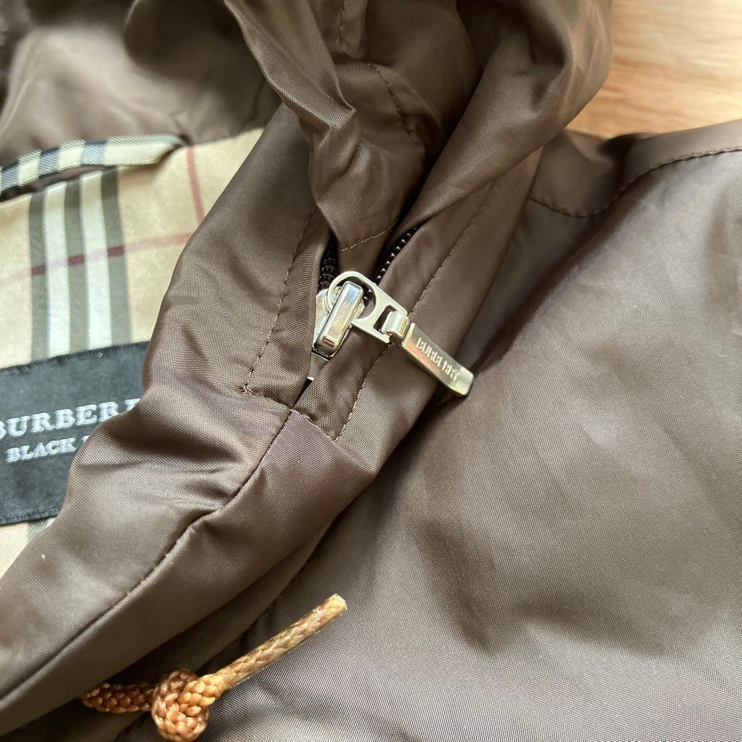 BURBERRY バーバリー　チェックライナー付き フードベスト ブラウン L