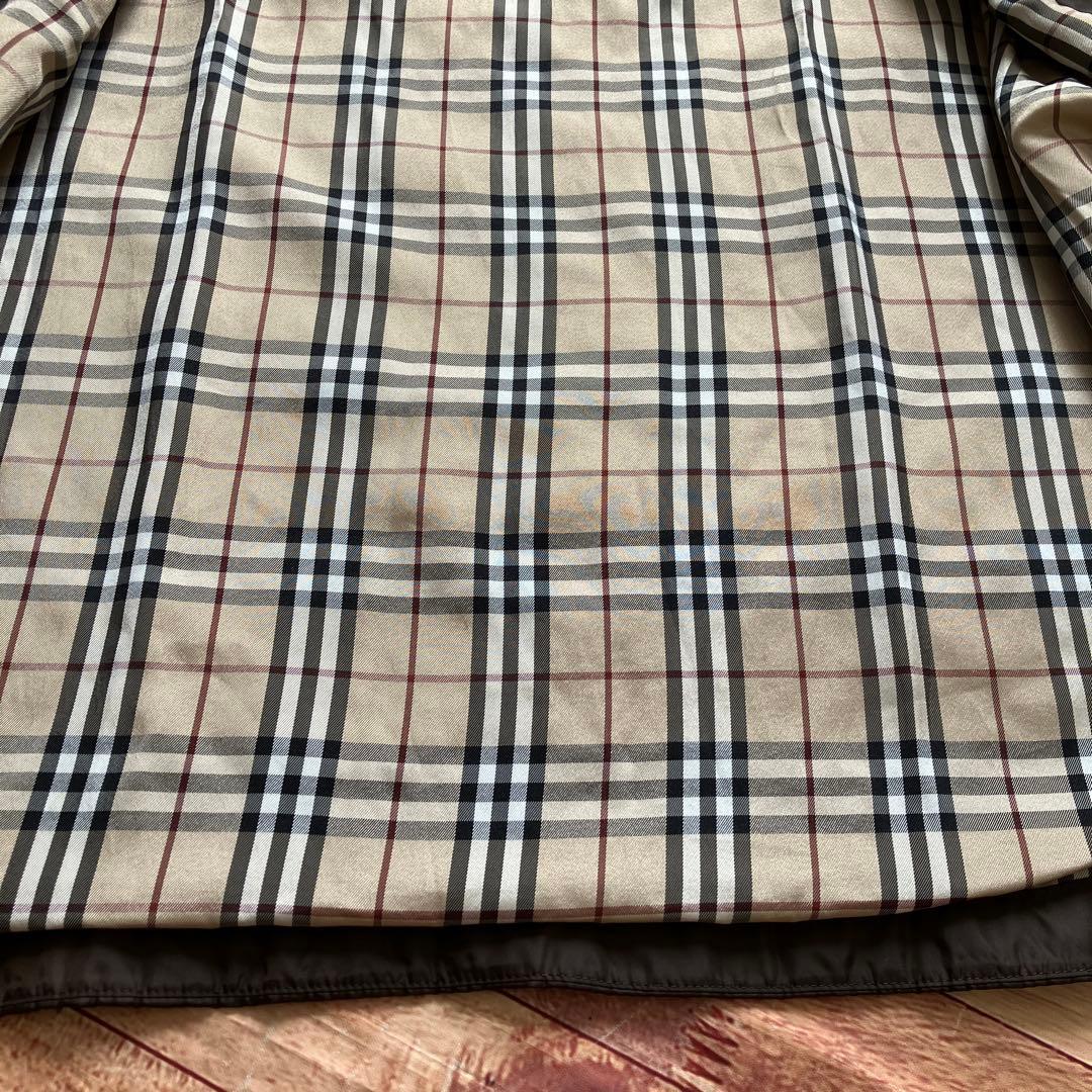 BURBERRY バーバリー　チェックライナー付き フードベスト ブラウン L