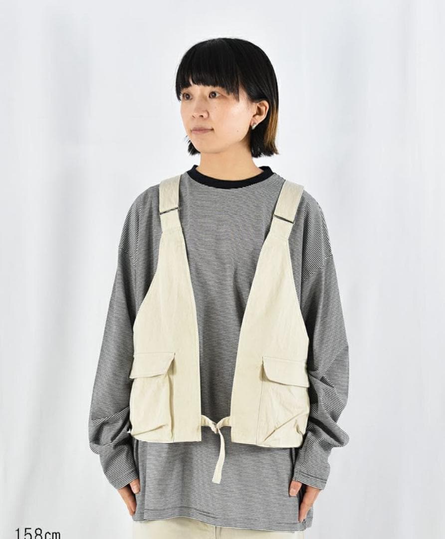 motomi.m コットンナイロンミリタリーベスト