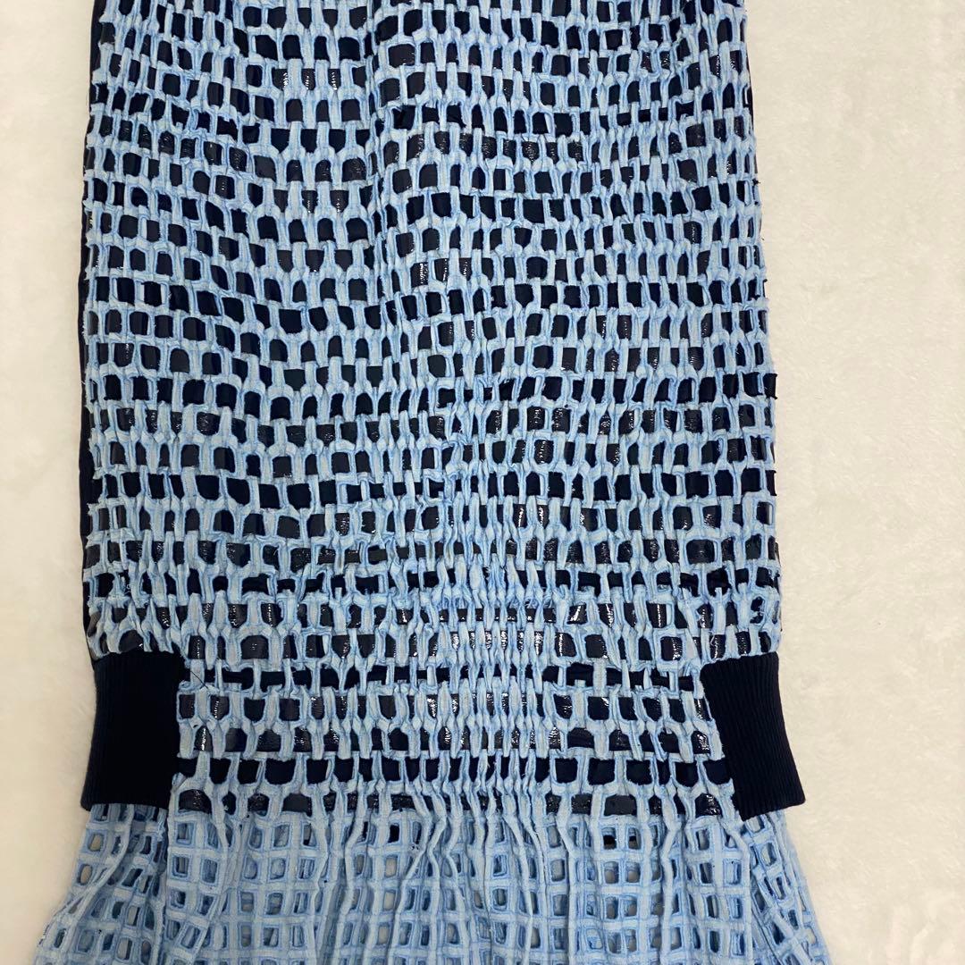 sacai サカイ 14SS ロングワンピース ノースリーブ 異素材ドッキング