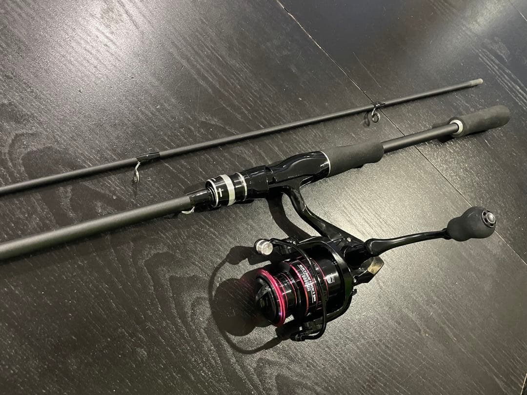 海釣りルアー釣りデビュー2ピーススピニングロッド&3000番リール&ルアー他付き