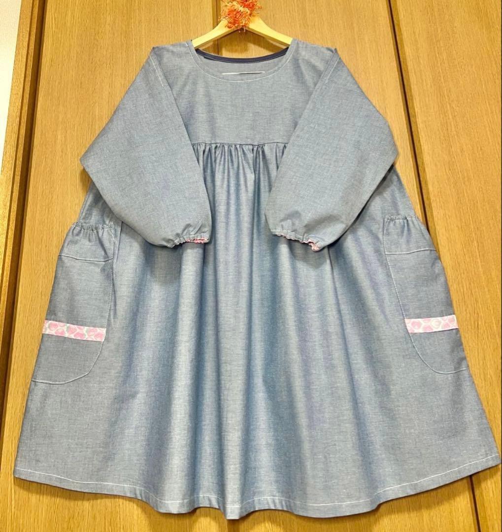 ハンドメイド　割烹着　保育士　エプロン　介護士　手作り　sale ~25日