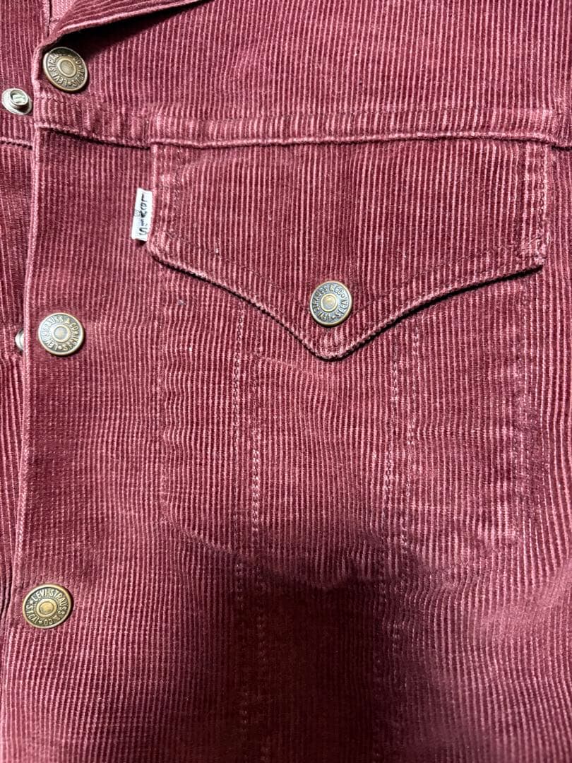 Levi's バーガンディ コーデュロイジャケット