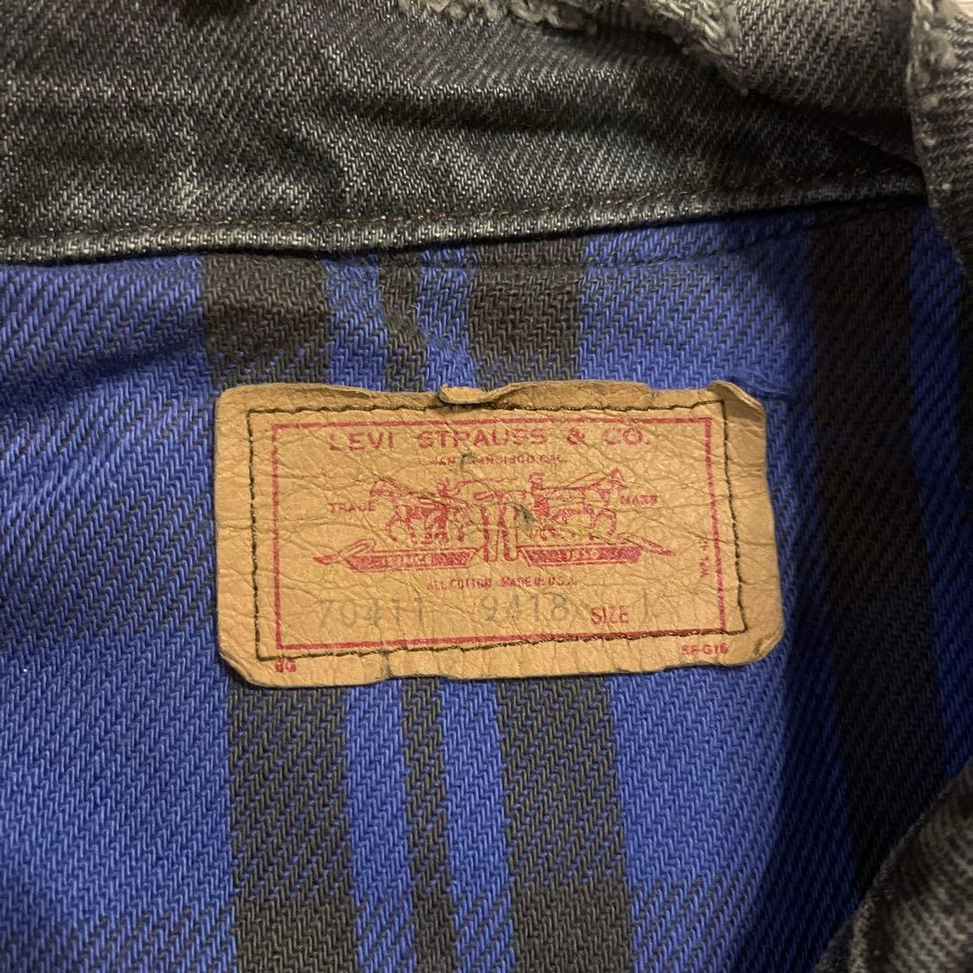 80s Levi's ブラック デニムジャケット　70411 527 リーバイス