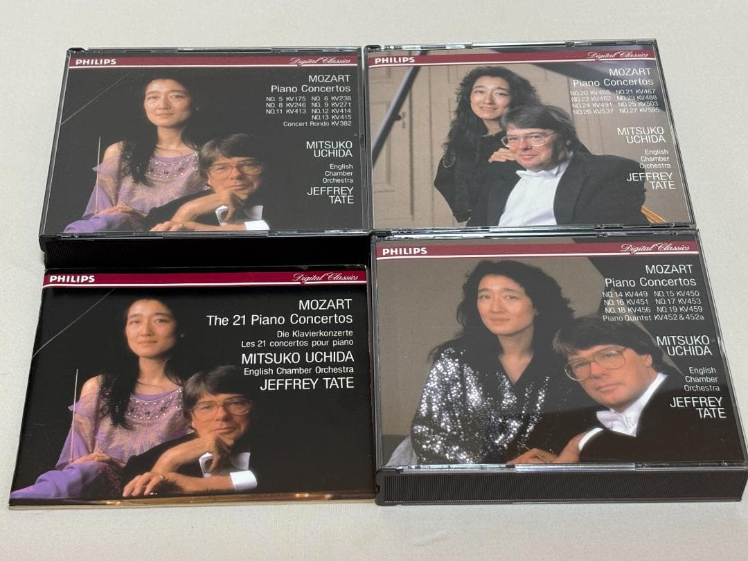 ９CD◇モーツァルト：ピアノ協奏曲全集（全21曲）内田光子　テイト指揮