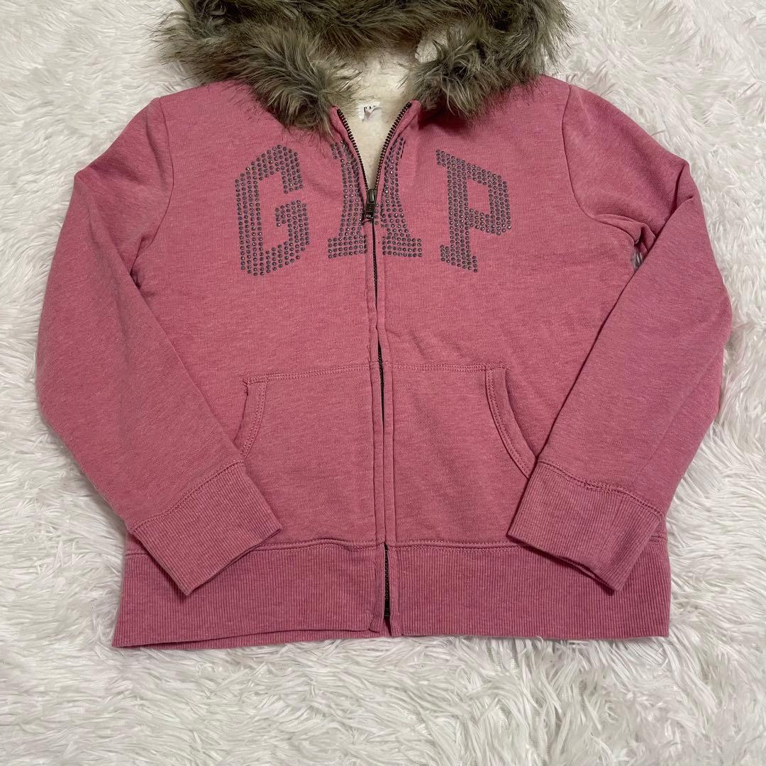 希少　00s archive GAP fur zip hoodie Y2K