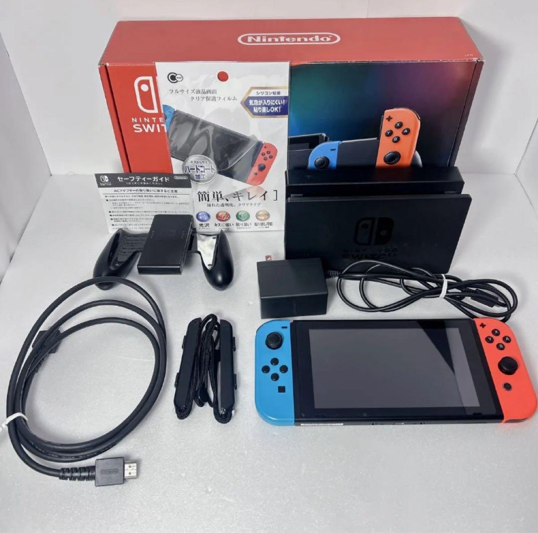 【新品同様】Nintendo Switch ネオンブルー/(R) ネオンレッド