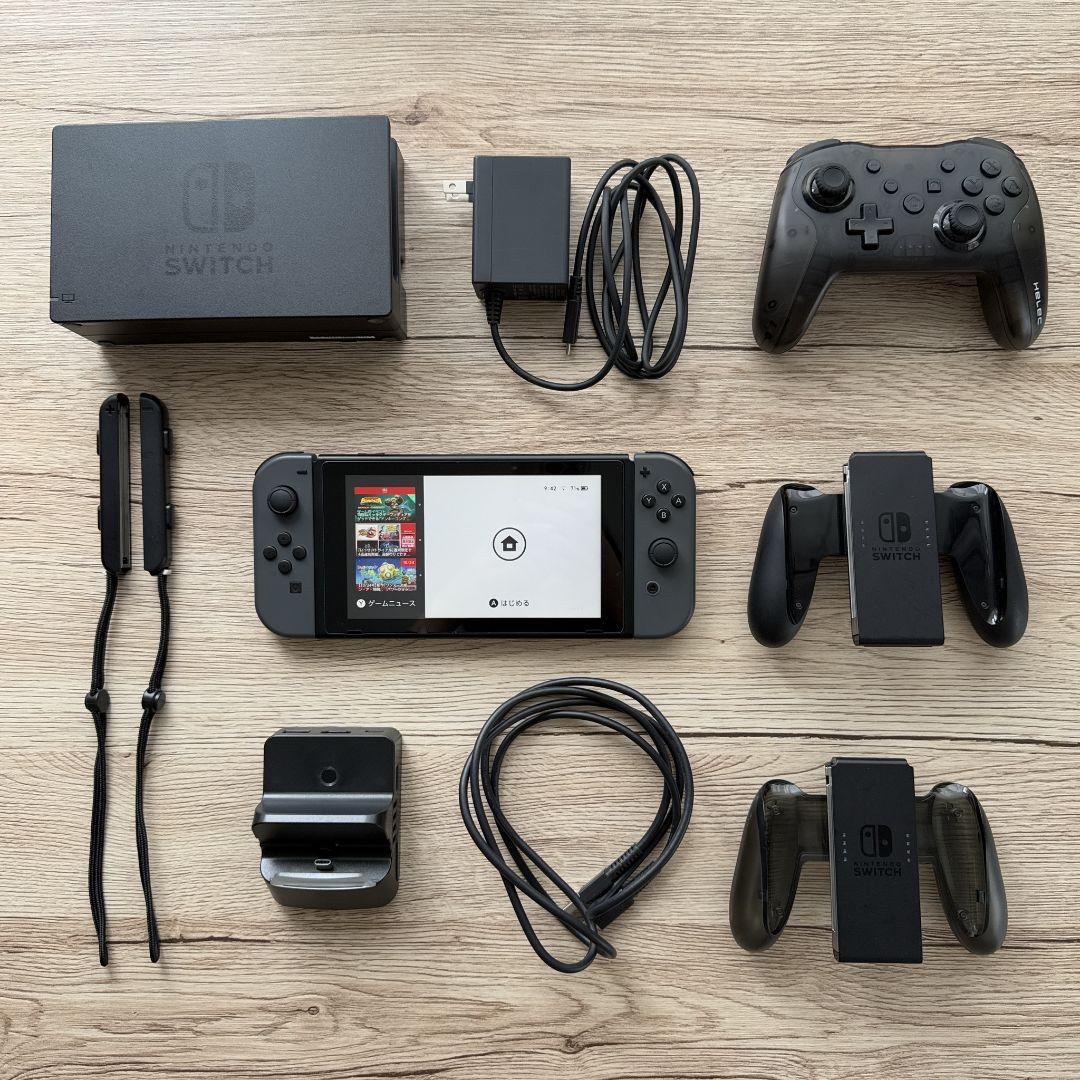 Nintendo Switch グレー 本体 他周辺機器セット HAC-001