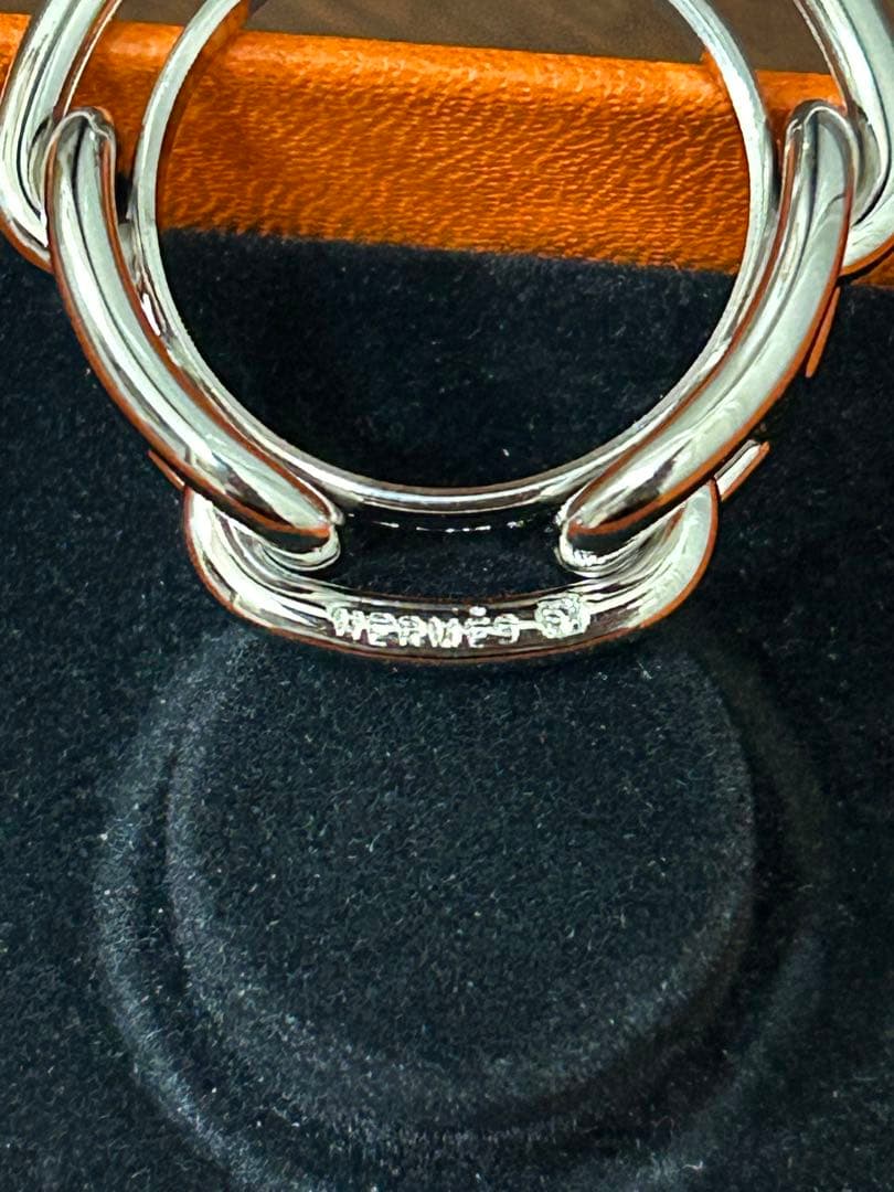M*A様 HERMES シルバー チェーンリング ボックス付き