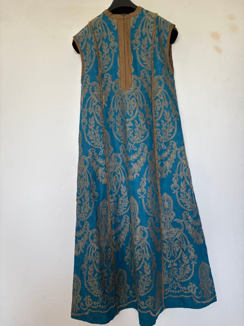 アメリヴィンテージ DAMASK EMBROIDERY LINEN DRESS
