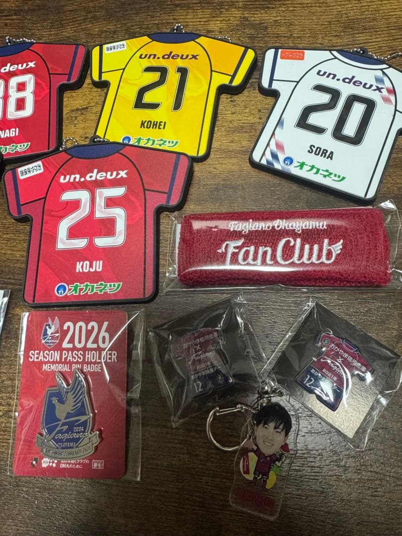 ファジアーノ岡山 キーホルダー ピンズ リストバンド まとめ売り