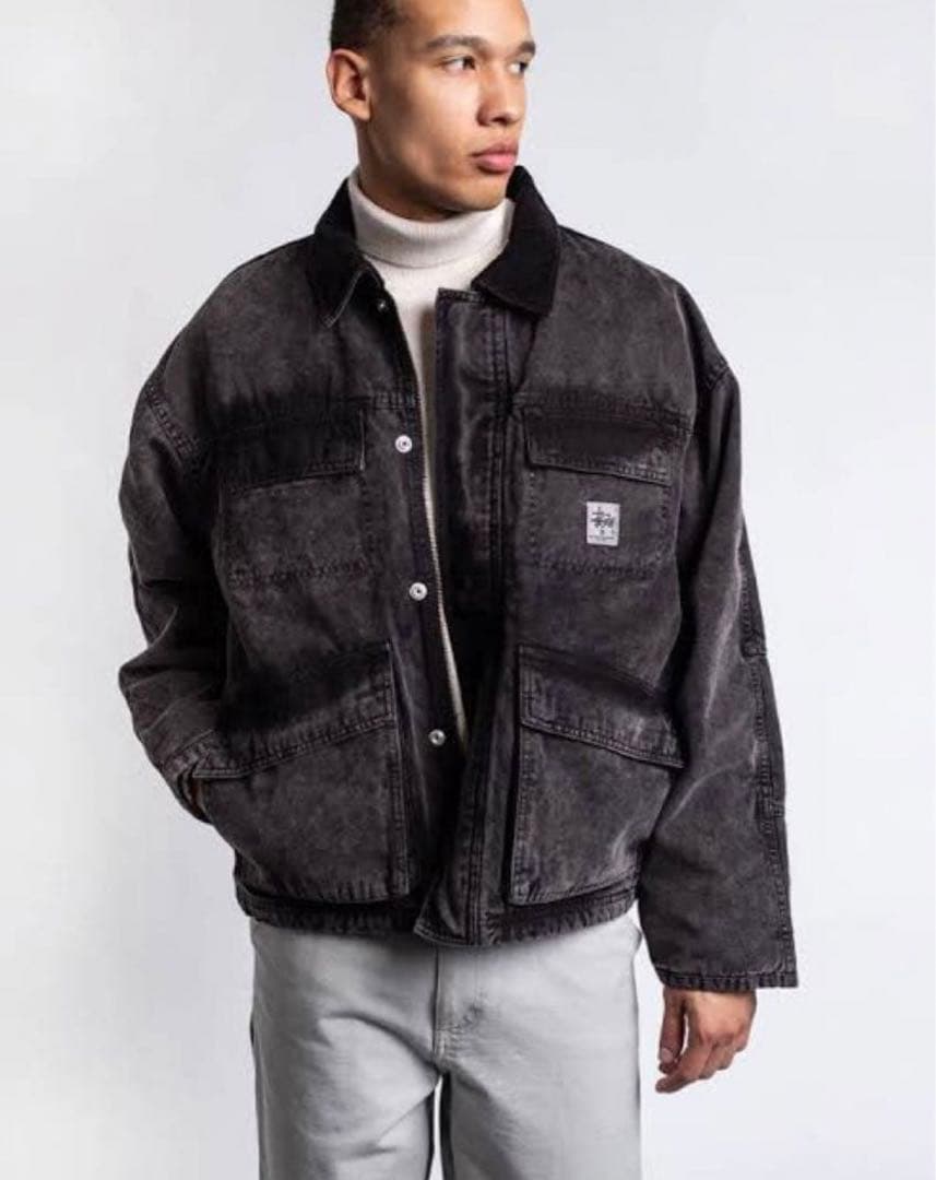【希少Mサイズ】STUSSY WASHED CANVAS SHOP JACKE