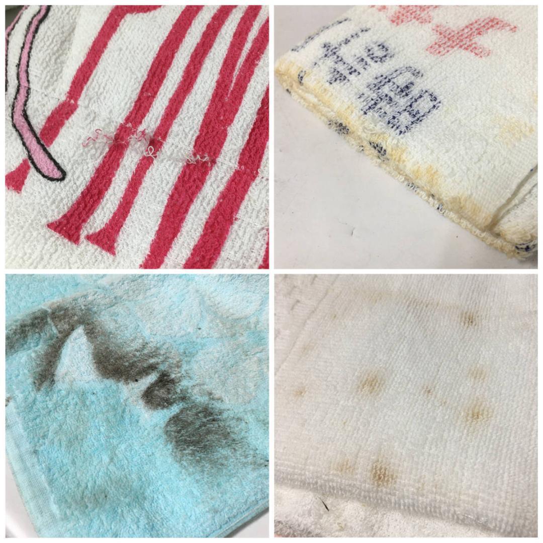 中古 フェイスタオル まとめて200枚 ウエス 粗品 贈答 タオル 介護