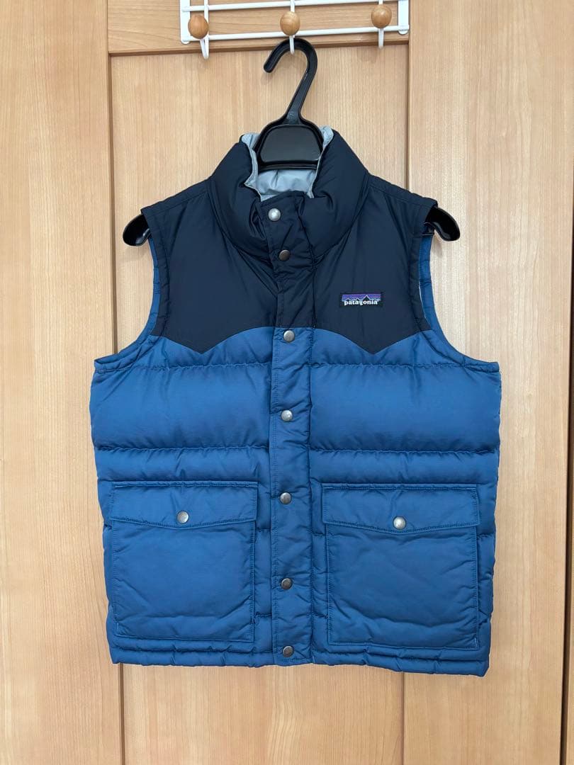 美品　廃番 パタゴニア スリングショット ダウンベスト ネイビーブルー
