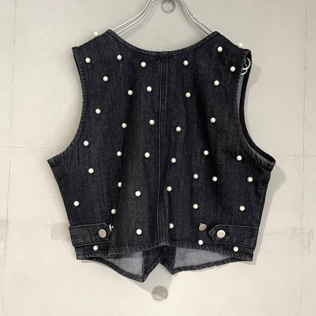 新品タグ付き✨PERNA ペルナ　パールデニムベスト