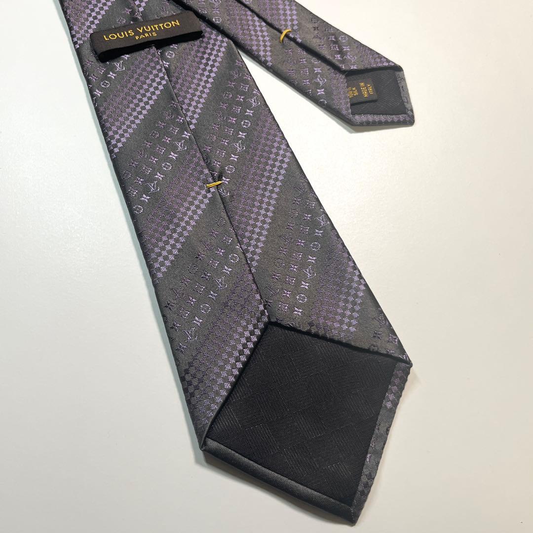 名作✨極美品✨LOUIS VUITTON ネクタイ　モノグラム　マイクロダミエ