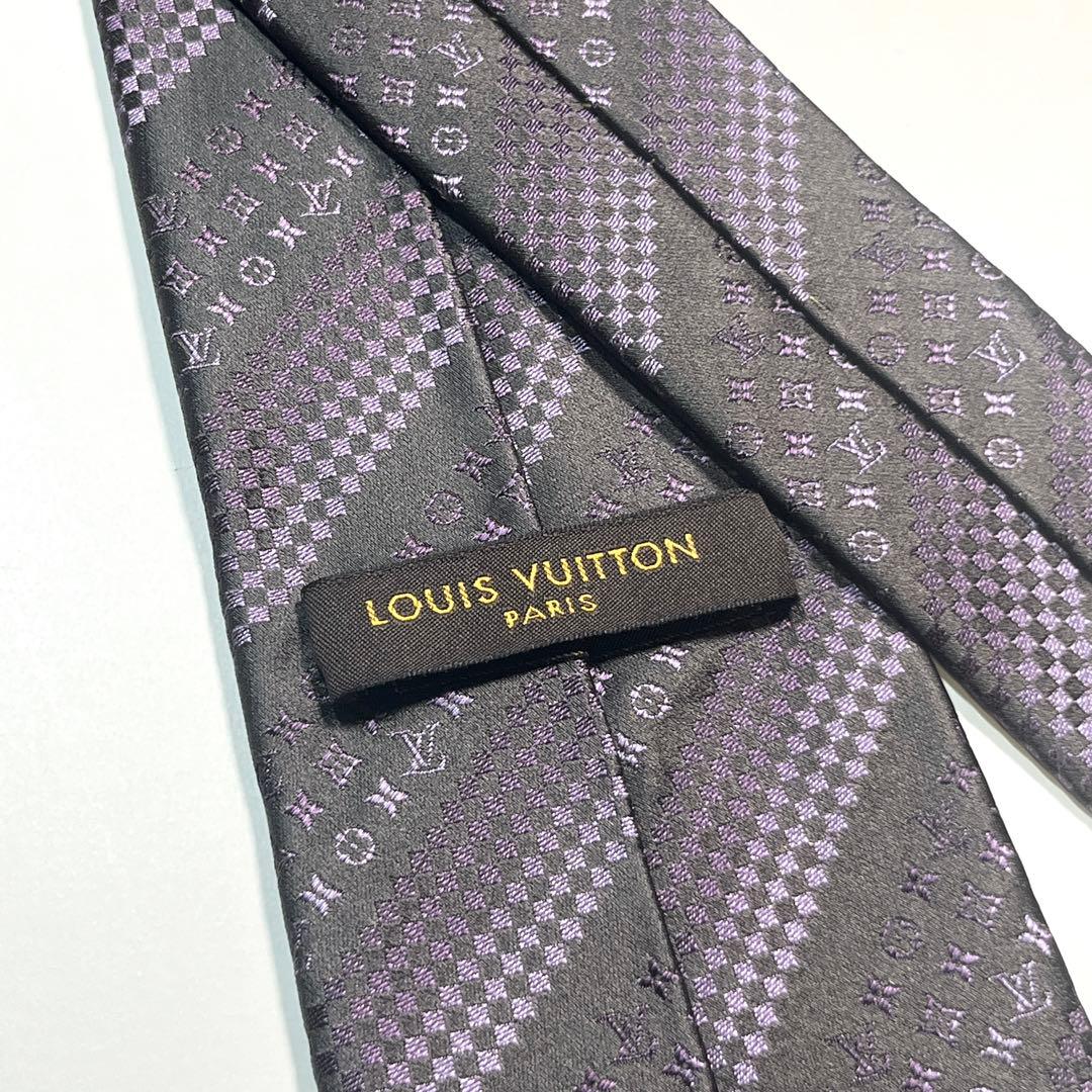 名作✨極美品✨LOUIS VUITTON ネクタイ　モノグラム　マイクロダミエ