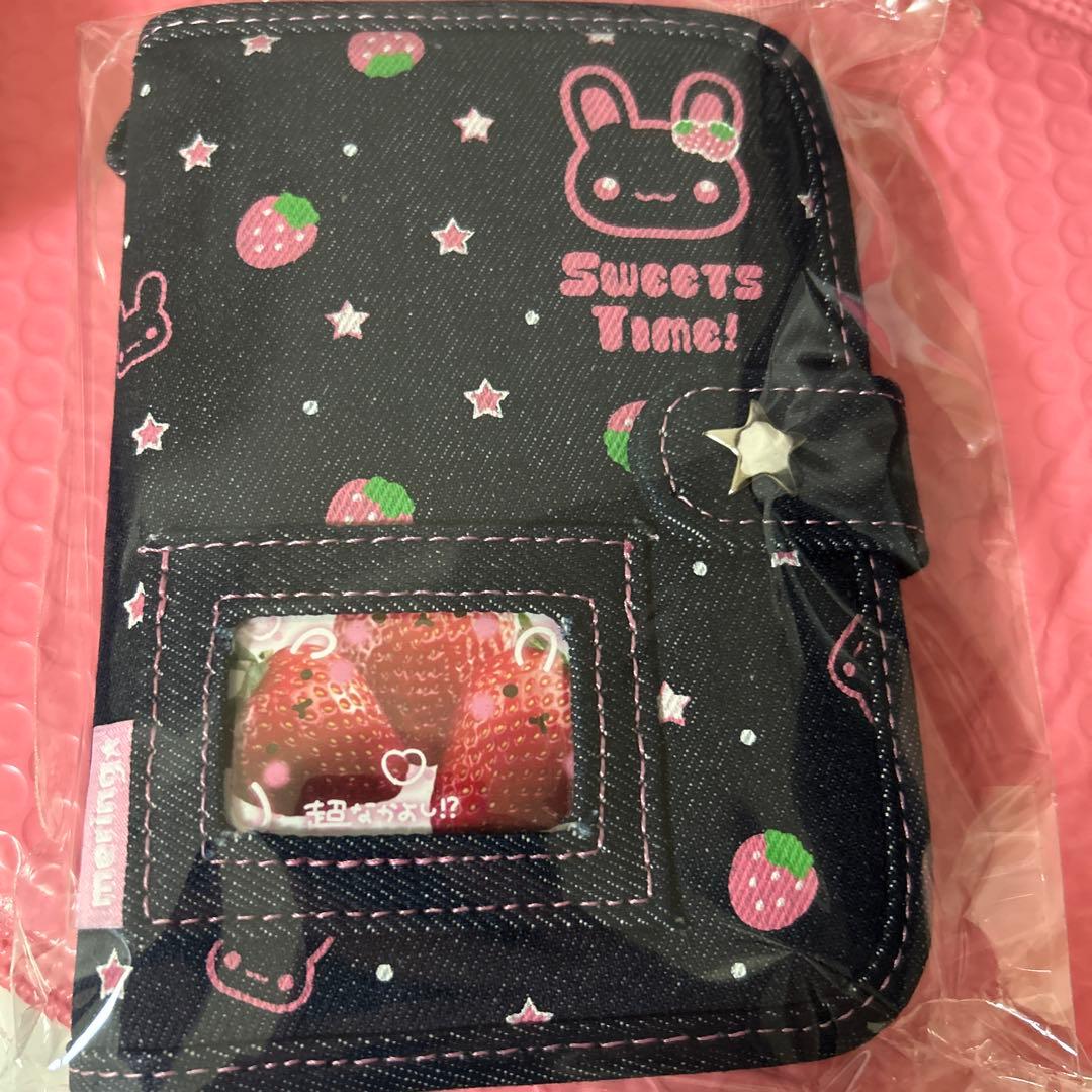未使用　MERING メリング デニム　シール帳　イチゴ うさぎバインダー　あの