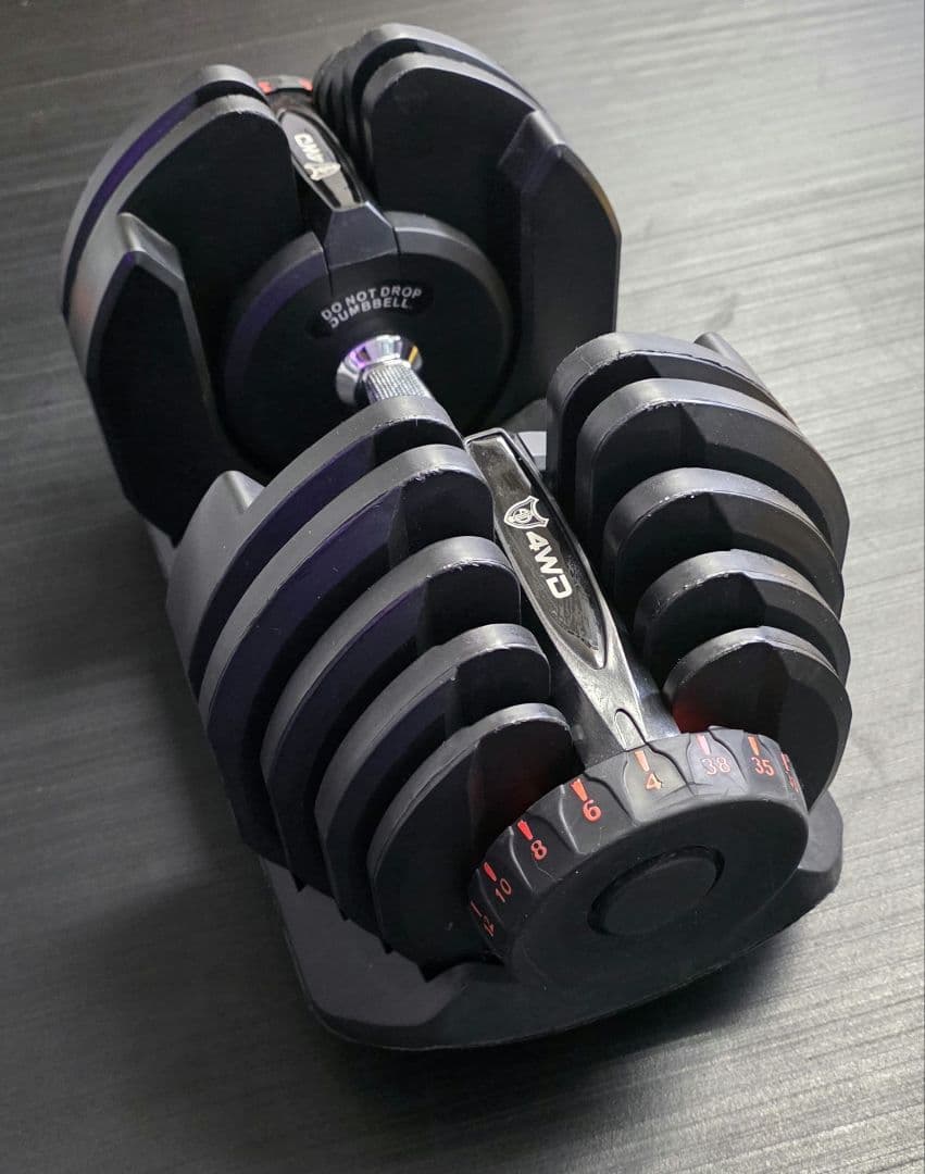 可変式 アジャスタブル ダンベル 4kg-38kg x1