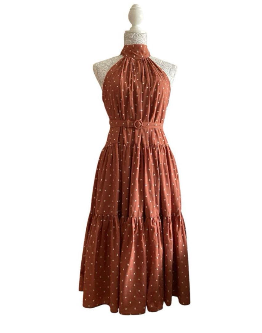 Estella.K エステラケーポルカドットティアードドレス