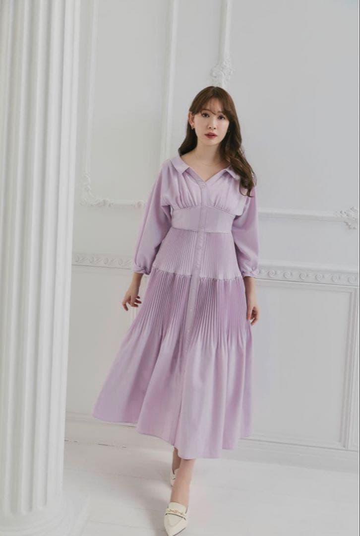 紙タグ付き✨ Herlipto Pleated Open Shirt Dress