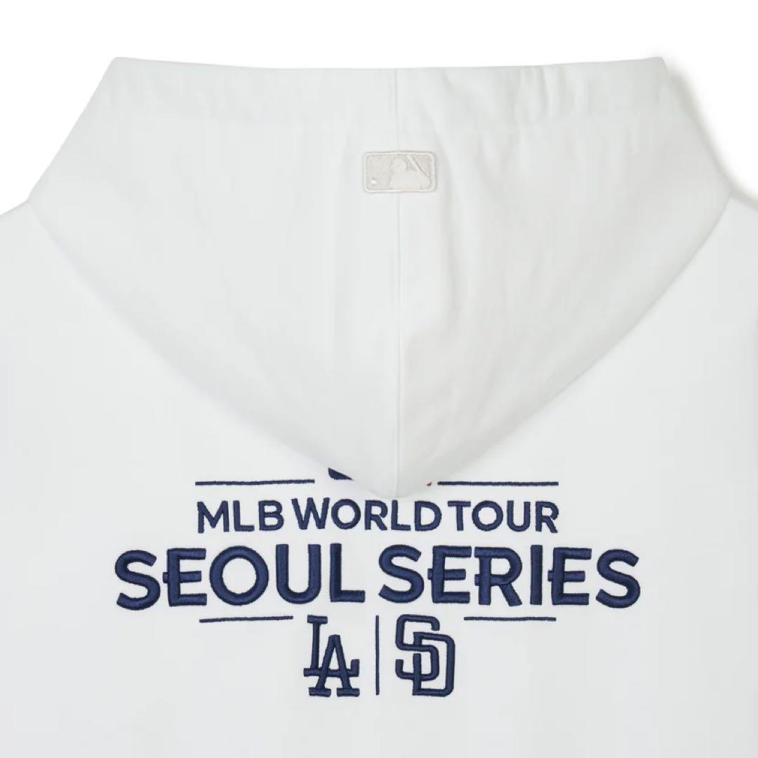 Mサイズ MLB ソウルシリーズ ドジャース パドレス パーカー 白 大谷翔平
