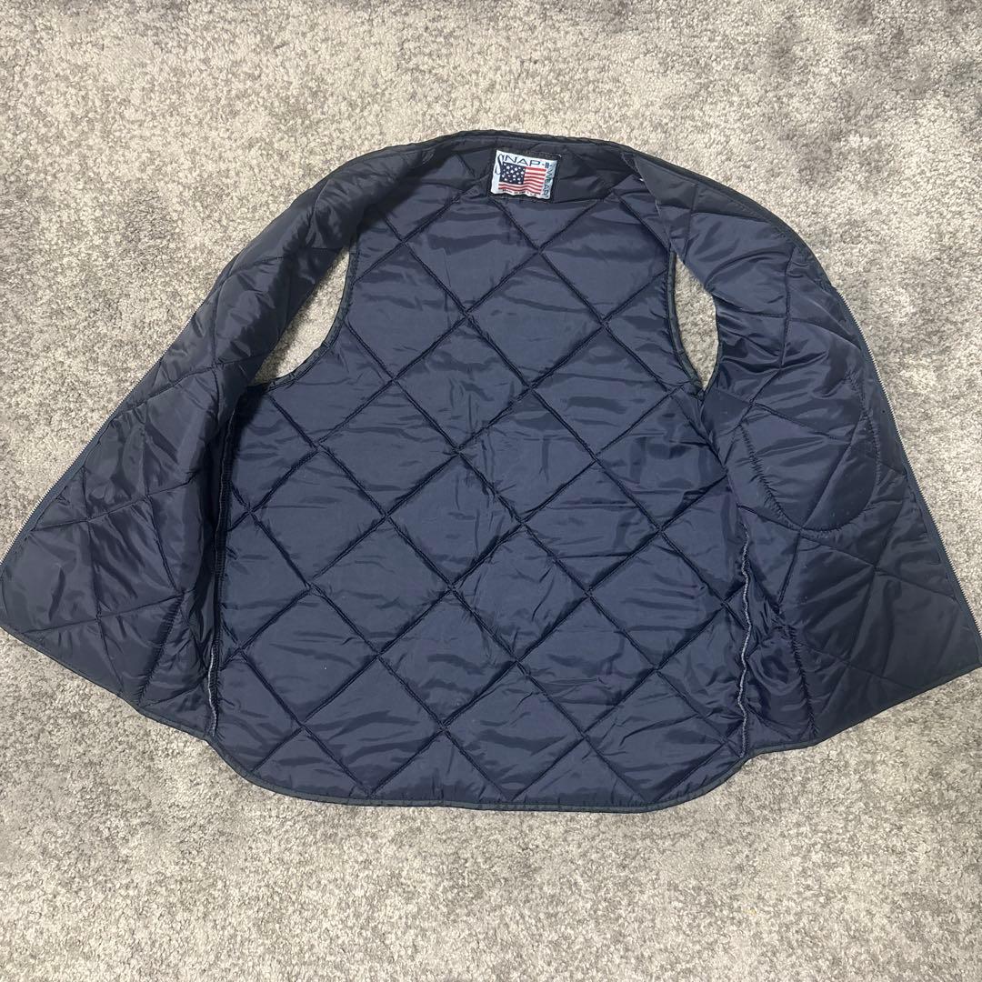 USA製 SNAPNWEAR キルティングベスト　ネイビー M スナップンウェア