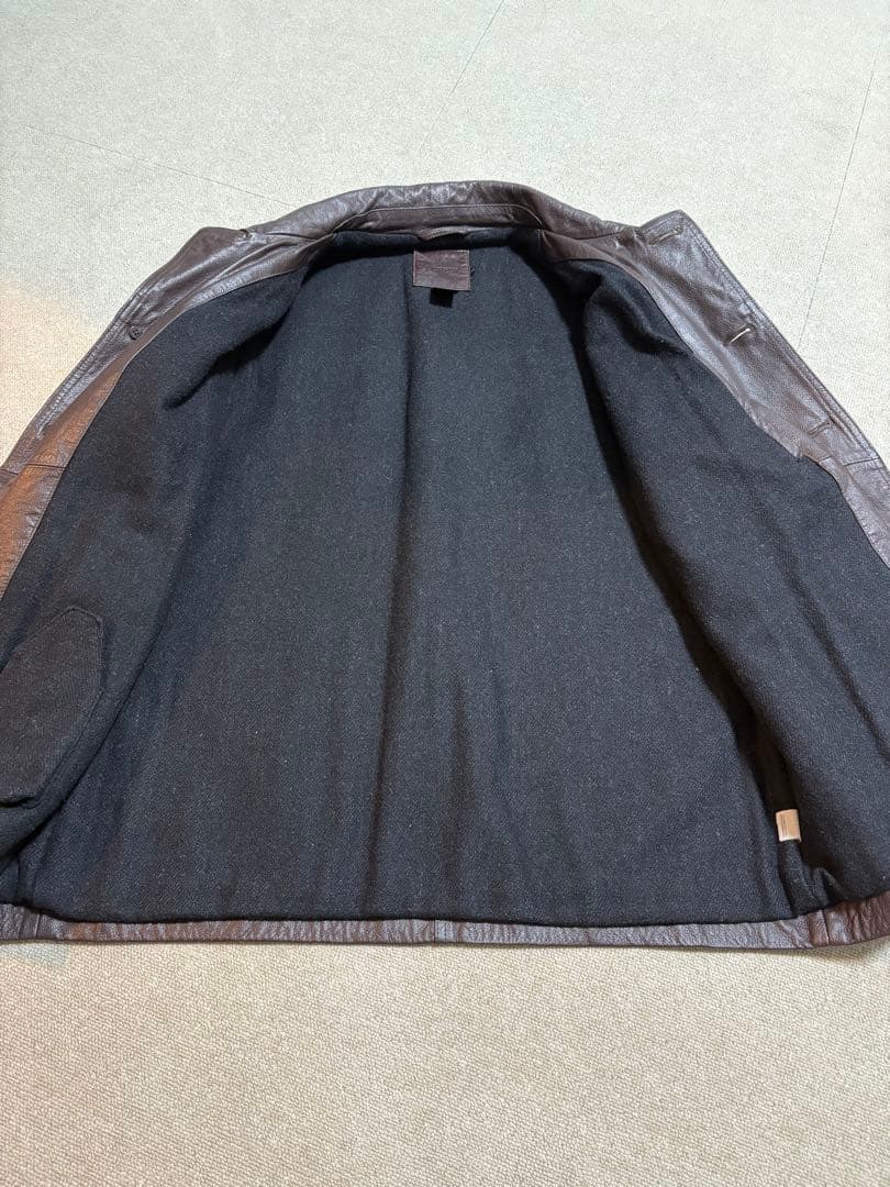 j.crew革タグ　レザーカーコート焦茶Lサイズ　ovy OJDGAP
