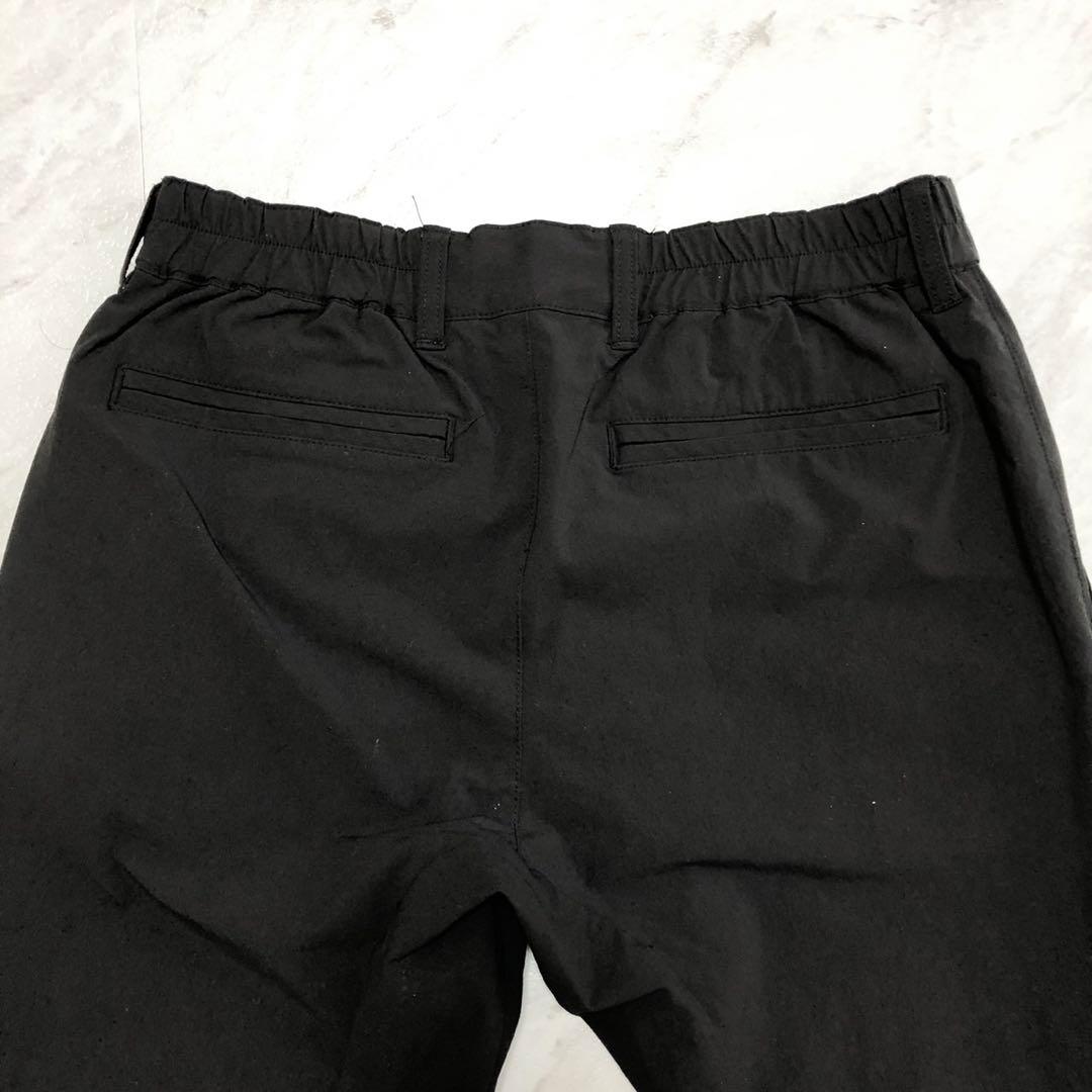 【美品】SLDO. ショートパンツ 速乾 ストレッチ ロゴ ブラック ゴルフ M