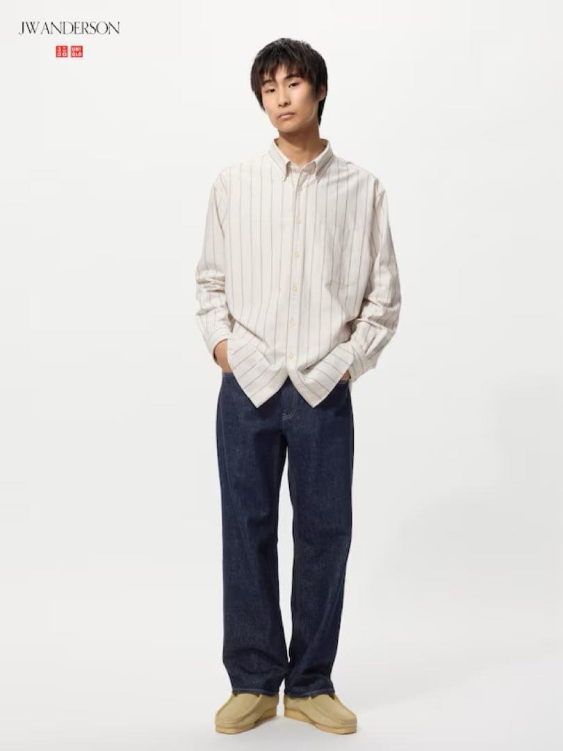 ま*こ様 UNIQLO デニムトラッカージャケットＬ　ストレートデニム32 セッ
