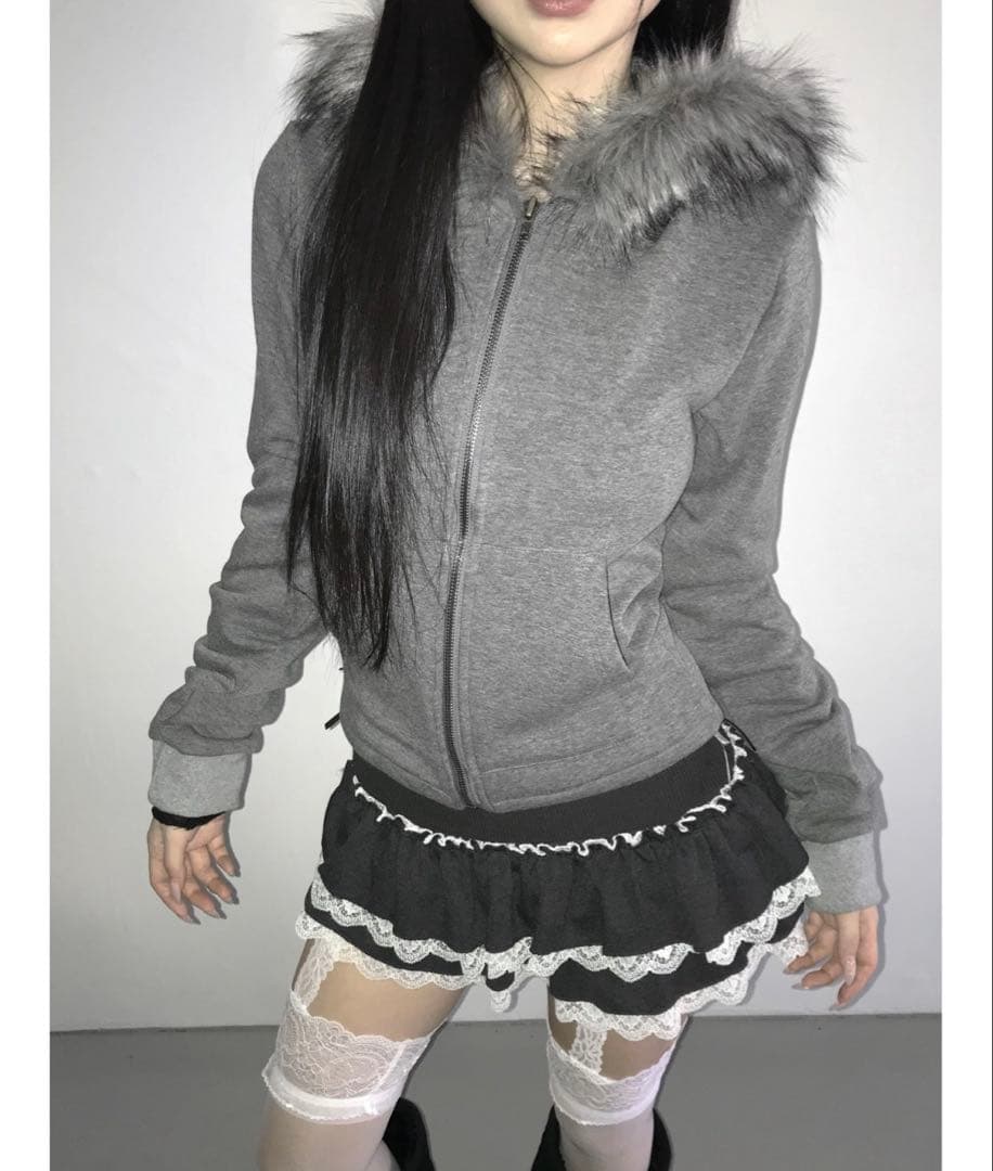 トップス theairtown final fur zip-up