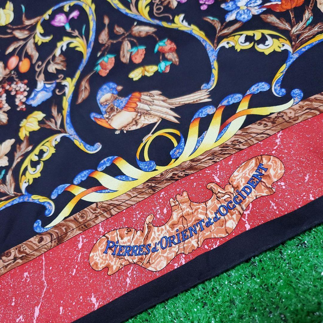 HERMES カレ90 スカーフ　東洋の石と西洋の石細工　美品