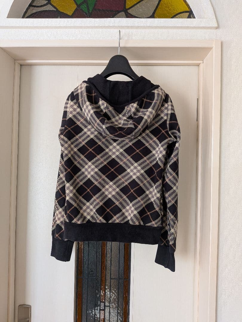 BURBERRY BLUE LABEL チェック柄パーカースエット