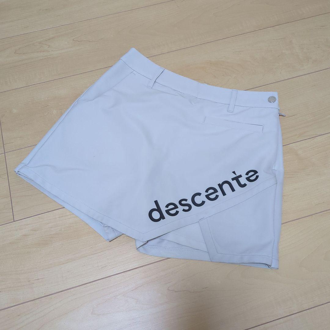 ★美品★DESCENTE　GOLF　サイドスリット速乾ラップキュロット　L