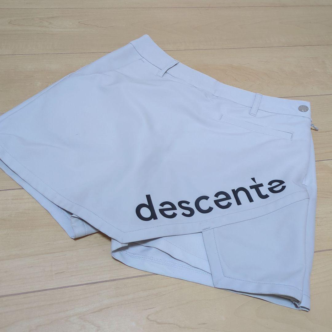 ★美品★DESCENTE　GOLF　サイドスリット速乾ラップキュロット　L