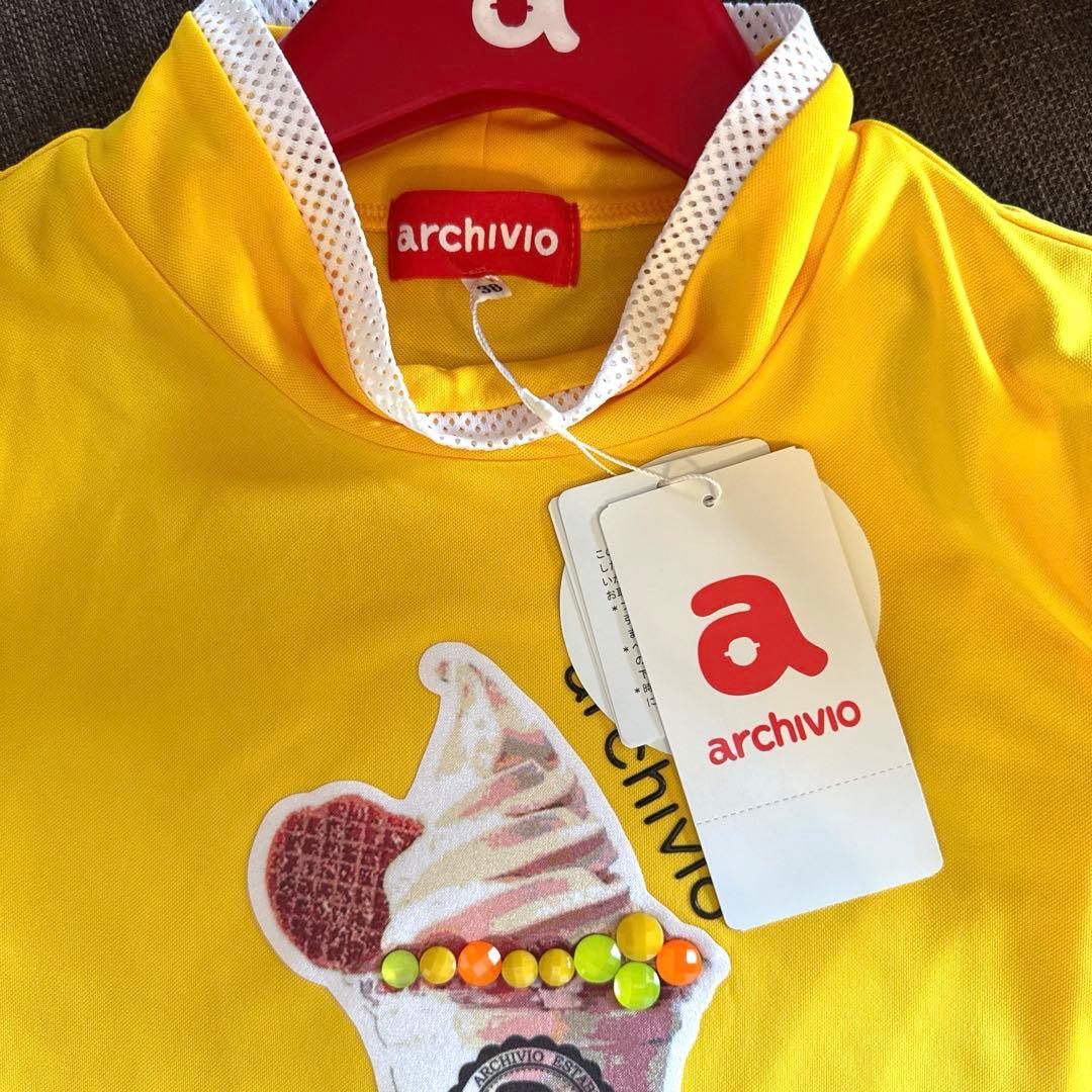 【最終値下げ】 新品 未使用 archivio イエロー ノースリーブ シャツ