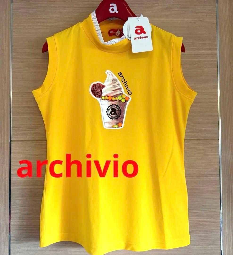 【最終値下げ】 新品 未使用 archivio イエロー ノースリーブ シャツ