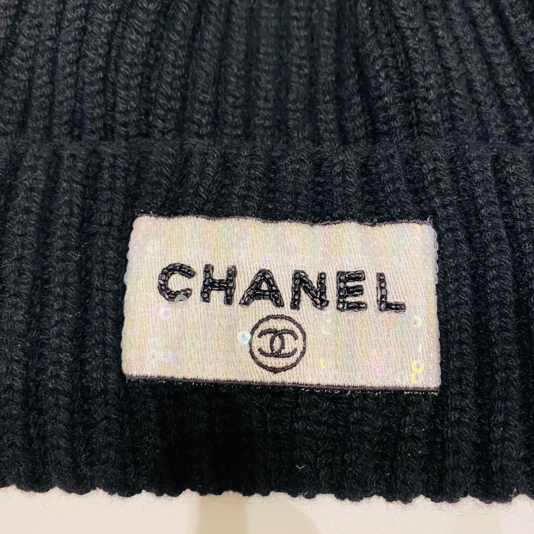 新品未使用 CHANEL シャネル ニット帽 ビーニー スパンコール