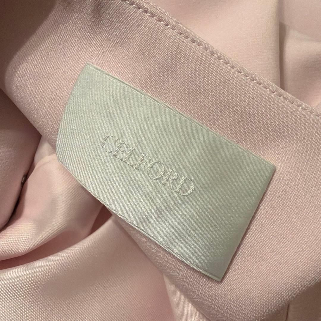 CELFORD パールペプラムジレ ピンク