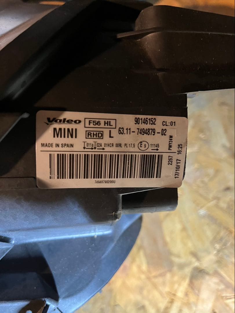 美品　 MINI F56、55、54系　LED ヘッドライト左右セット