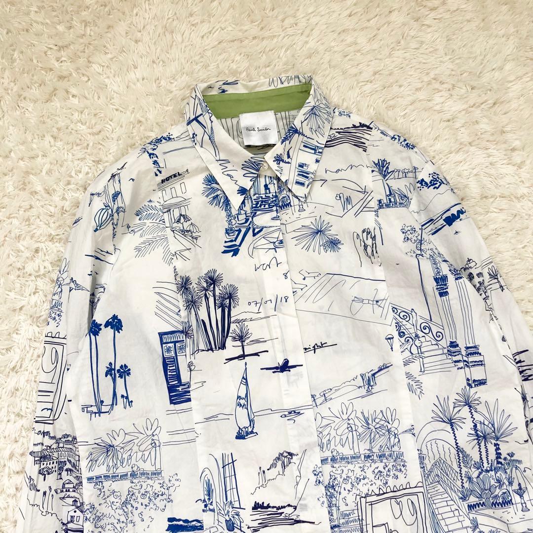 極美品✨ポールスミス 落書き風 シャツ 長袖 40