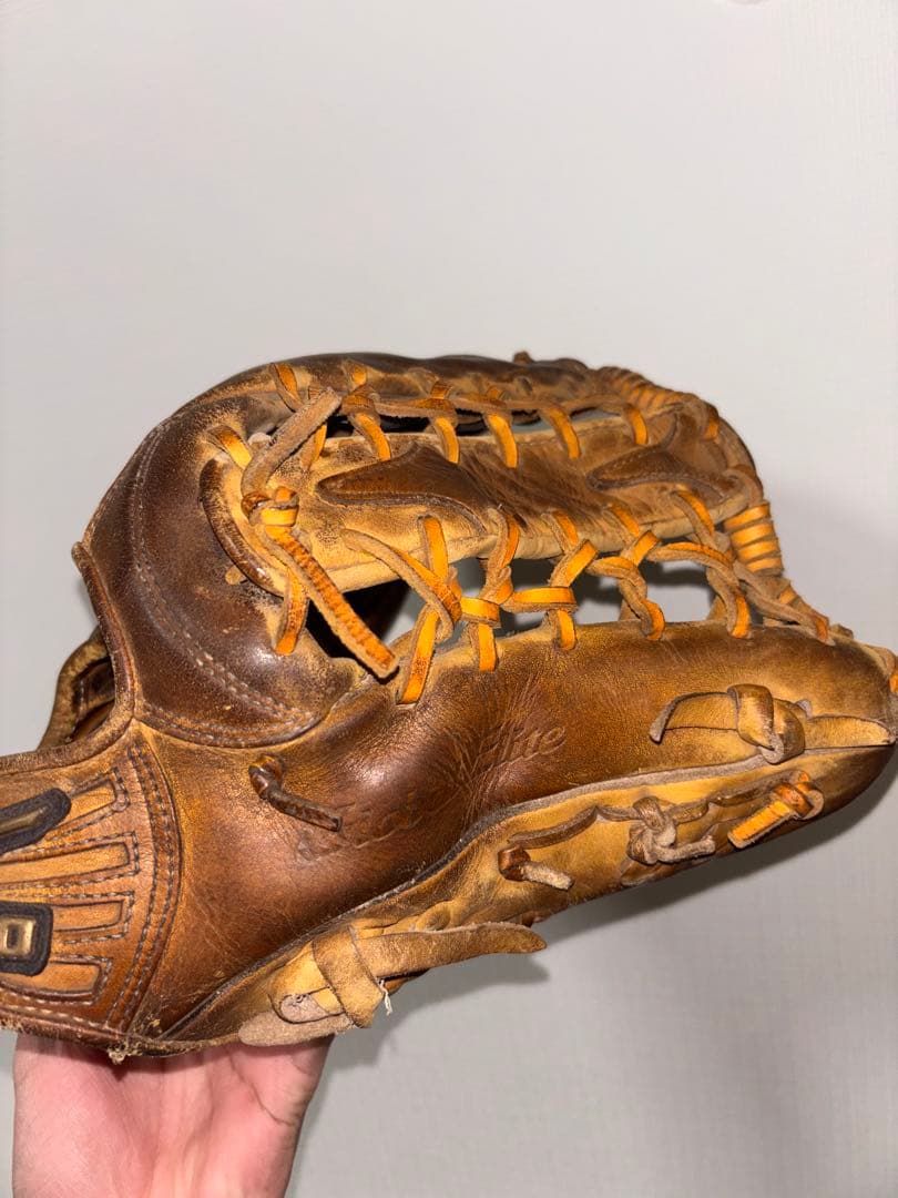 美品‼️高校野球対応‼️型抜群　ミズノ硬式外野手用グローブ