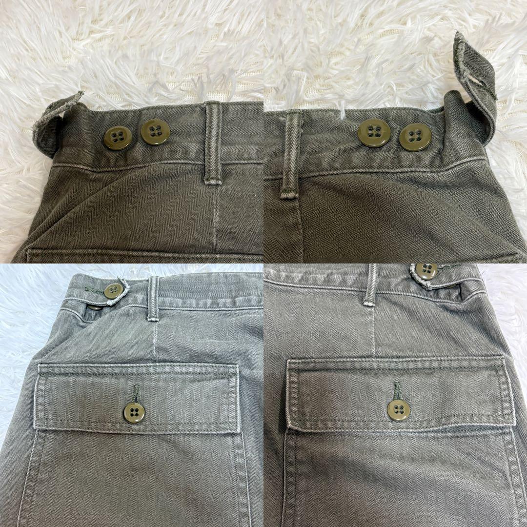 旧DENIME ドゥニーム ヘリンボーン ミリタリーベイカーパンツ SHINS期