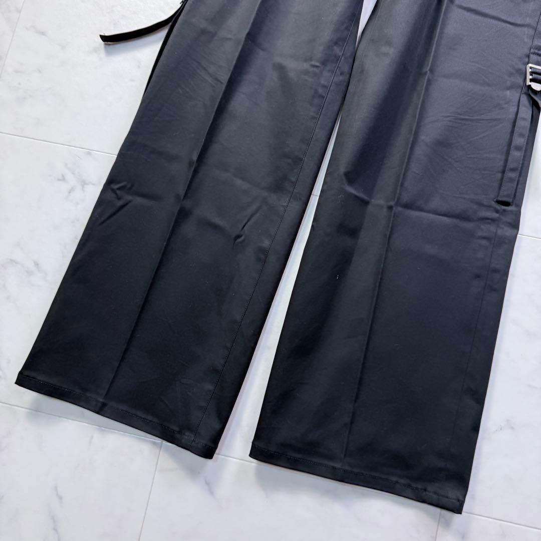 Burberry BLACK LABEL カーゴパンツ ブラック 多機能ポケット