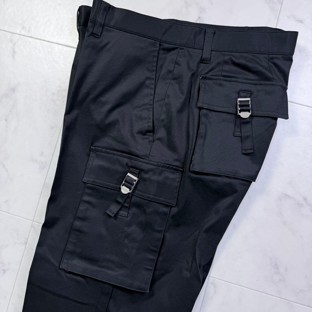 Burberry BLACK LABEL カーゴパンツ ブラック 多機能ポケット