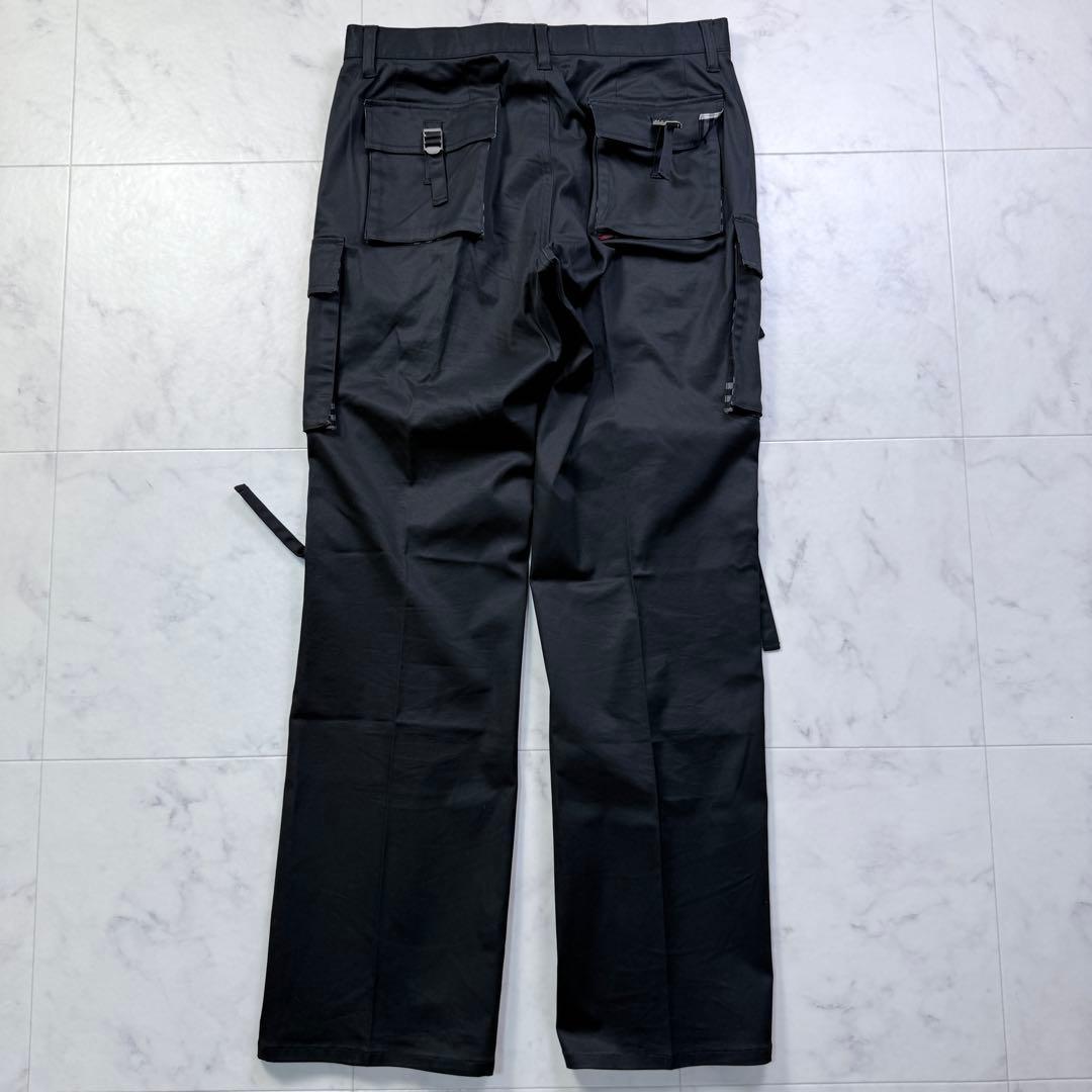 Burberry BLACK LABEL カーゴパンツ ブラック 多機能ポケット