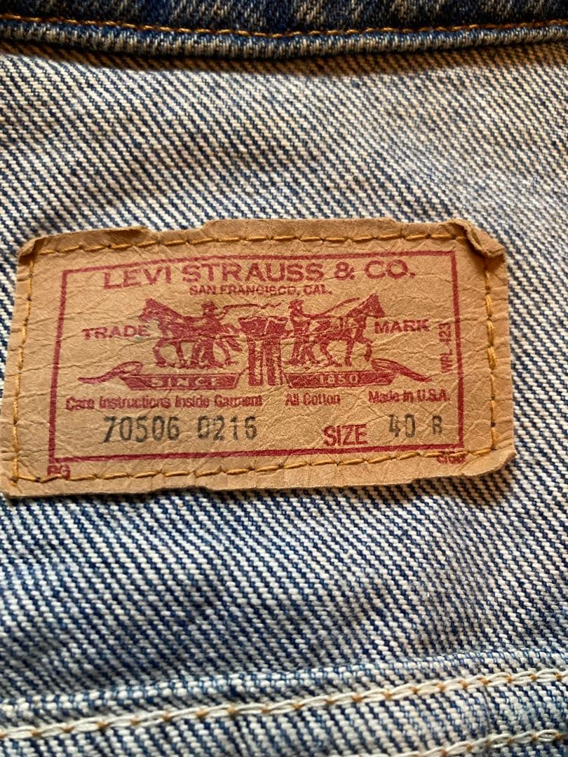 色残○Levi's リーバイス 70506 USA製 デニムジャケット 40R