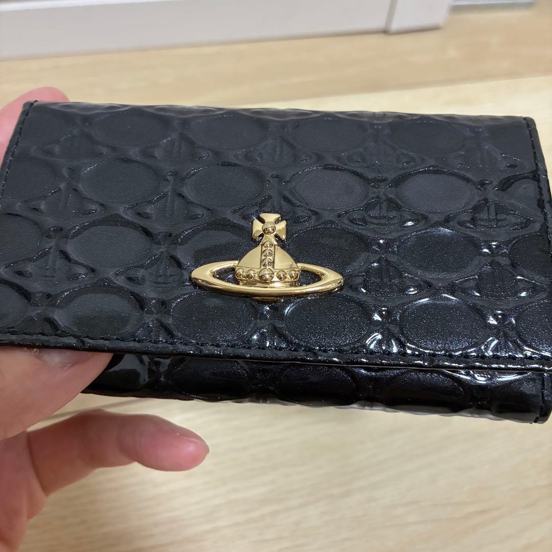 未使用✨Vivian Westwood エナメル4連キーケース ラメ オーヴ