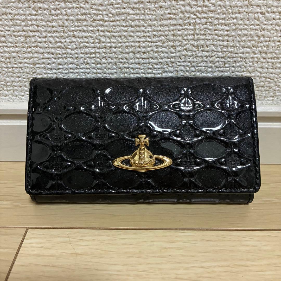 未使用✨Vivian Westwood エナメル4連キーケース ラメ オーヴ